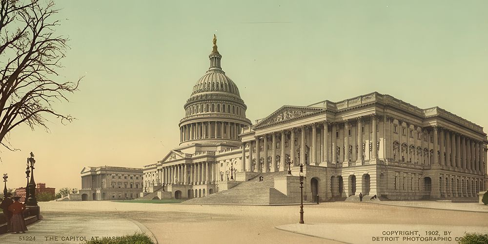 Washington Dc - the Capitol Ca 1902 art print by Vintage Photochrom United States for $57.95 CAD