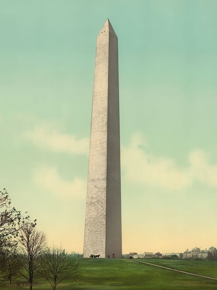 Washington Dc - Washington Monument Ca 1903 art print by Vintage Photochrom United States for $57.95 CAD
