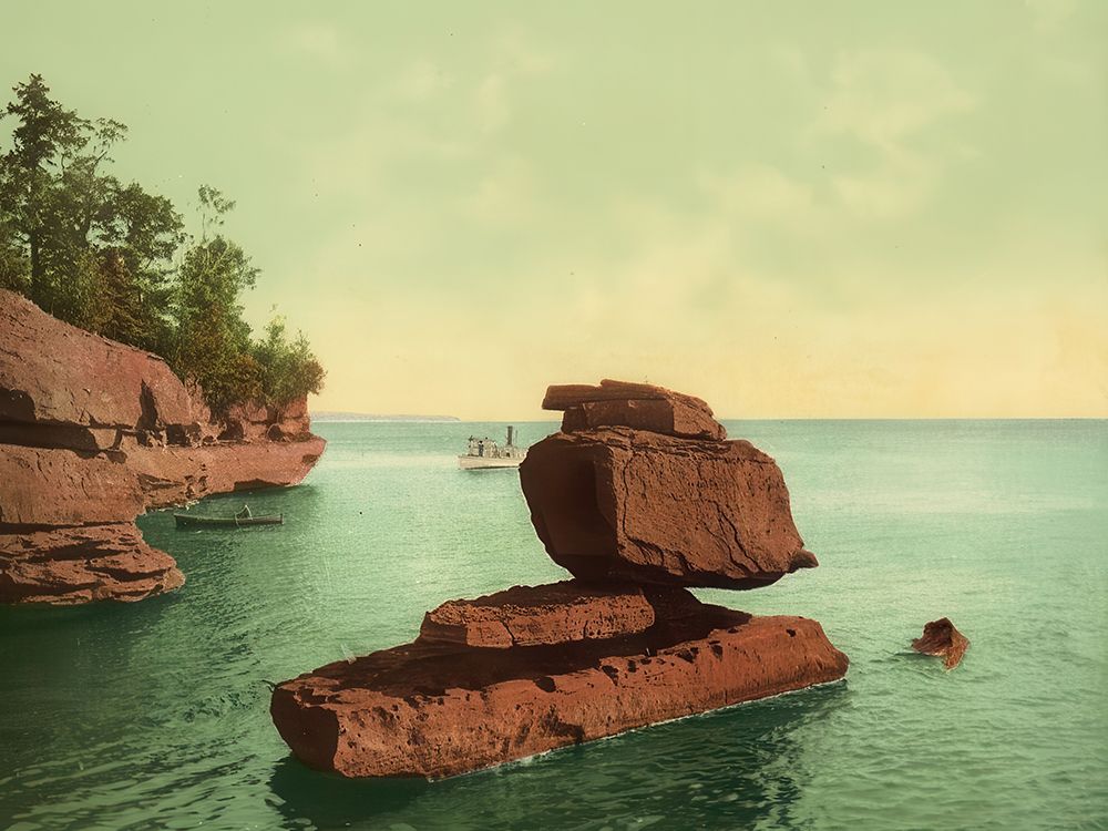 Wisconsin - the Sphinx Apostle Islands Lake Superior Ca 1898 art print by Vintage Photochrom United States for $57.95 CAD