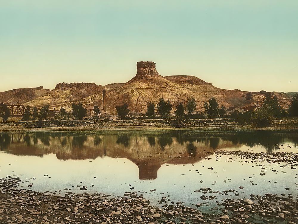 Wyoming - Green River Butte Ca 1898 art print by Vintage Photochrom United States for $57.95 CAD