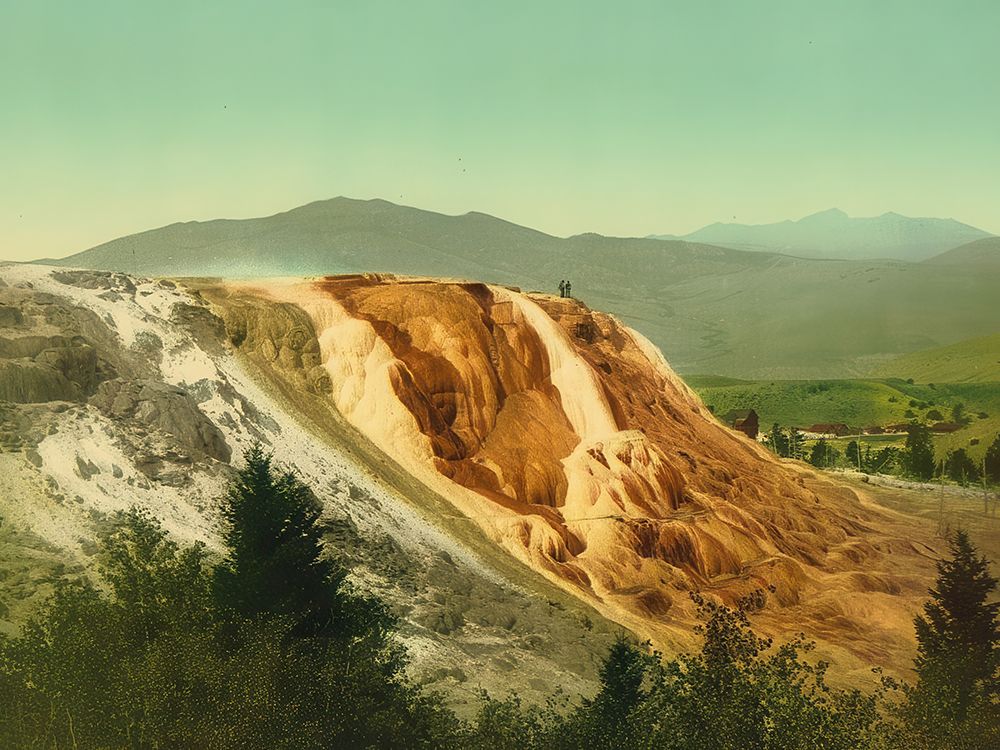 Wyoming - Jupiter Terrace Yellowstone Park Ca 1902 art print by Vintage Photochrom United States for $57.95 CAD