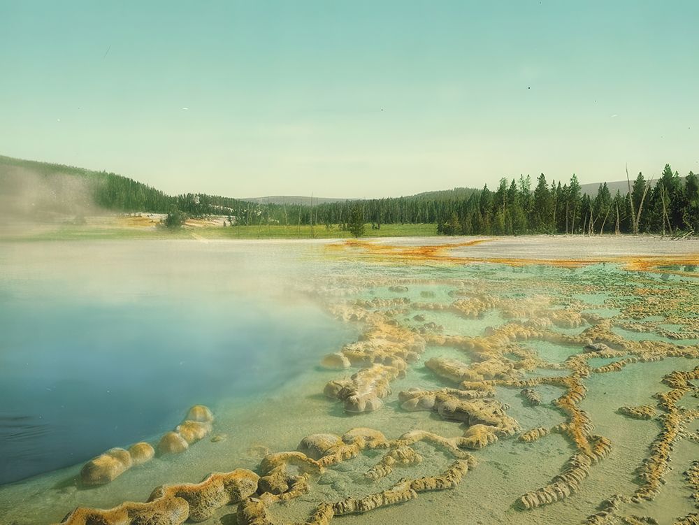 Wyoming - Sapphire Pool Yellowstone National Park Ca 1902 art print by Vintage Photochrom United States for $57.95 CAD