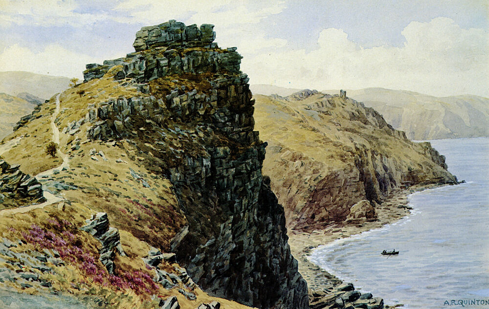 Castle Rock at Lynton, North Devon art print by Alfred Quinton for $57.95 CAD