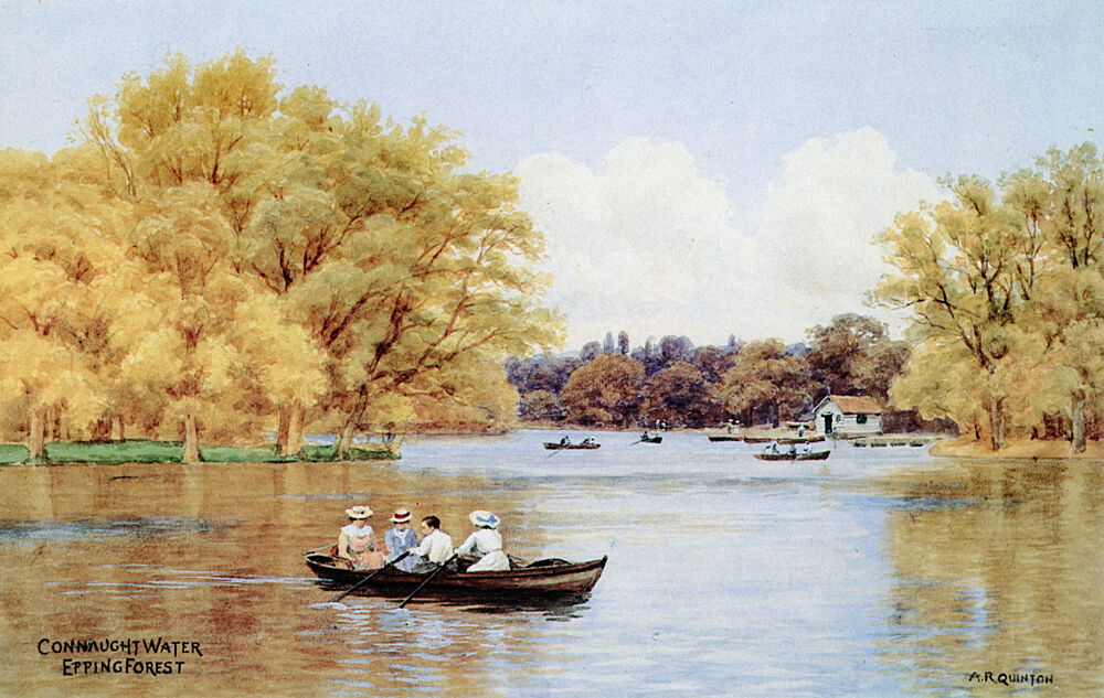 Connaught Water, Epping Forest, Essex art print by Alfred Quinton for $57.95 CAD