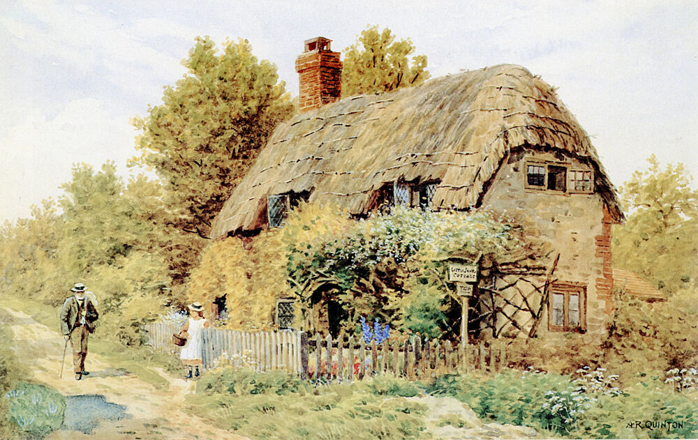 Cottage at Brading, Isle of Wight art print by Alfred Quinton for $57.95 CAD
