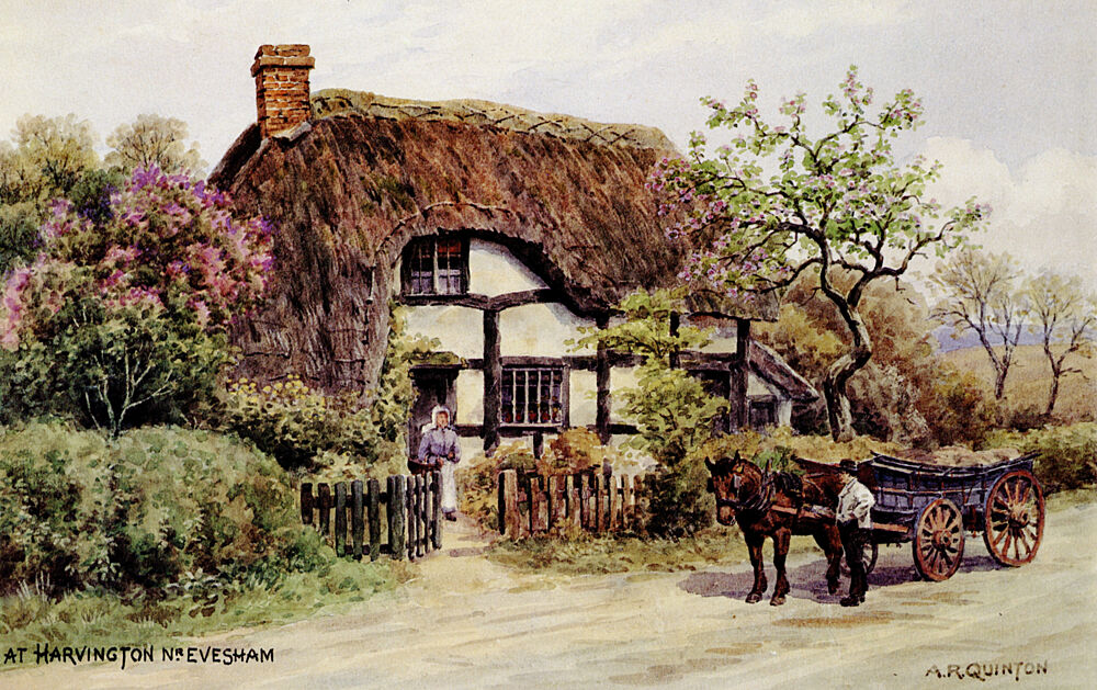 Cottage at Harvington Near Evesham art print by Alfred Quinton for $57.95 CAD