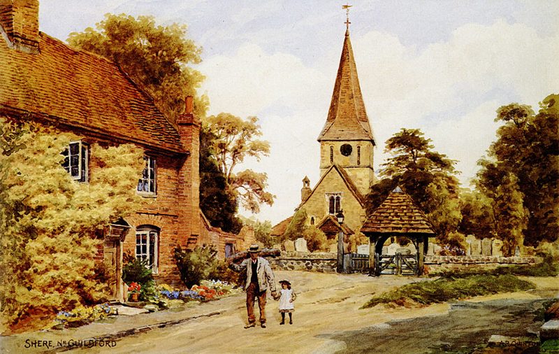 Shere, Near Guildford, Surrey art print by Alfred Quinton for $57.95 CAD