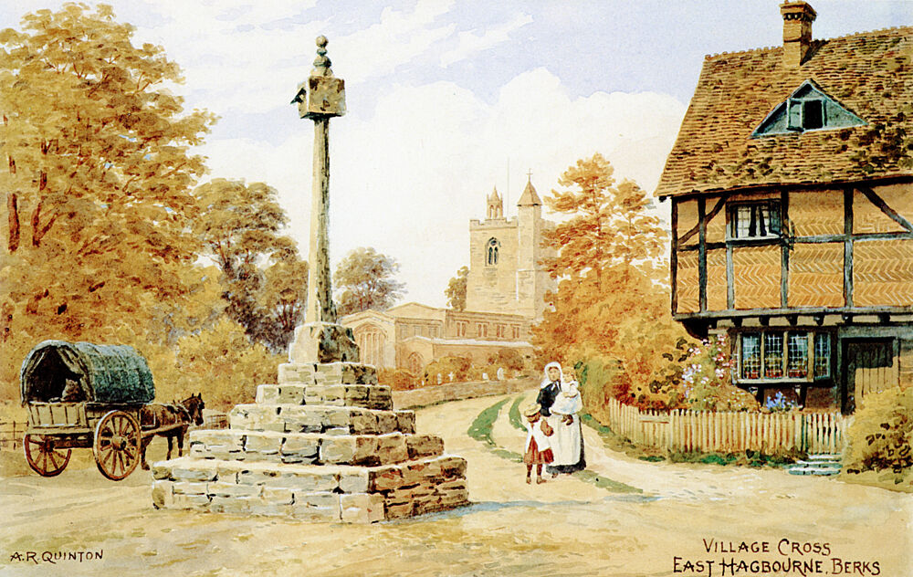 Village Hall, East Hagbourne, Berks art print by Alfred Quinton for $57.95 CAD