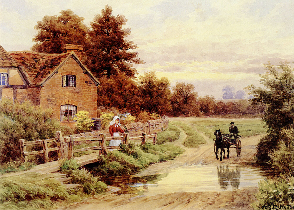Wixford Near Stratford-Upon-Avon, Warks art print by Alfred Quinton for $57.95 CAD