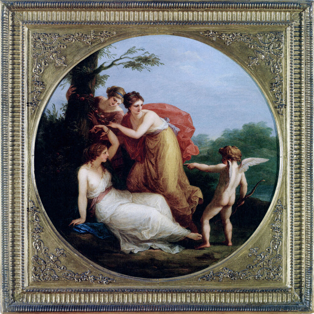 Aglaia Bound by Cupid 1777 art print by Angelica Kauffman for $57.95 CAD