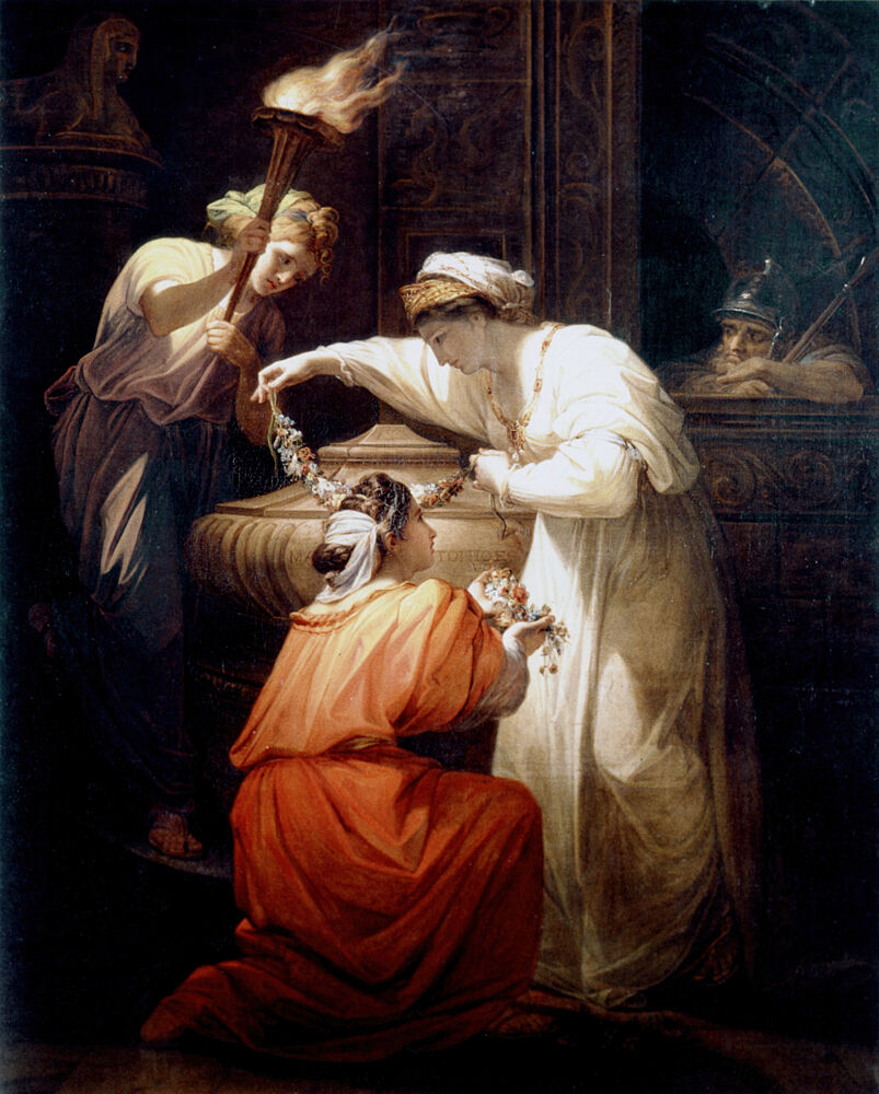 Cleopatra Adorning the Tomb of Mark Antony 1769 art print by Angelica Kauffman for $57.95 CAD