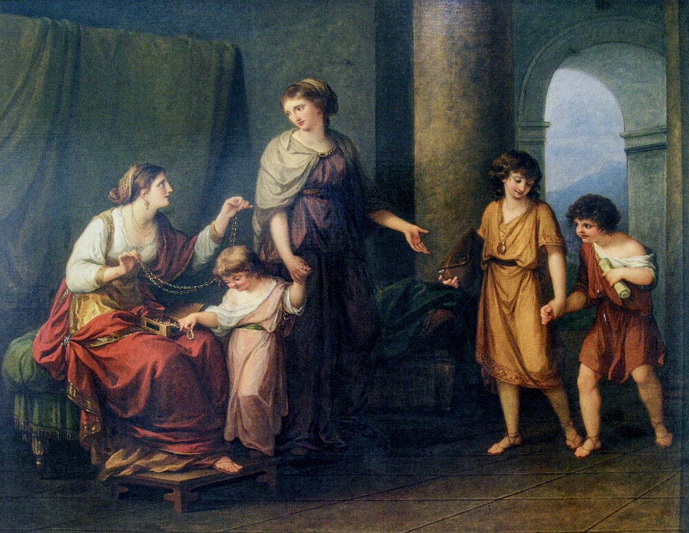 Cornelia, Mother of the Gracchi 1785 art print by Angelica Kauffman for $57.95 CAD