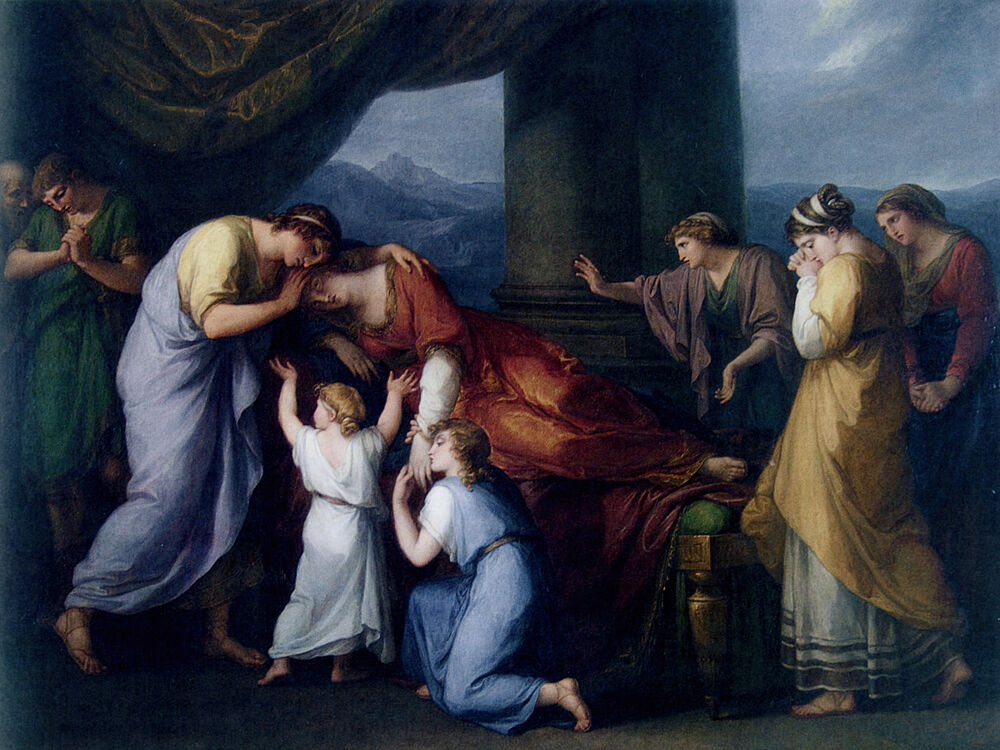 Death of Alcestis 1790 art print by Angelica Kauffman for $57.95 CAD