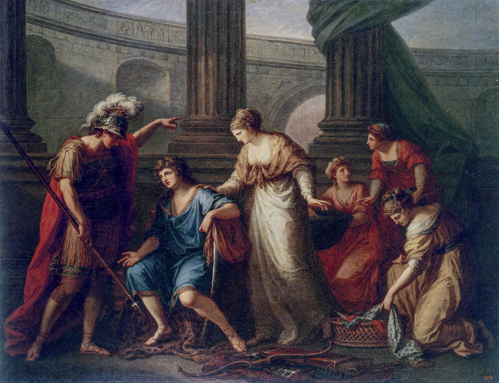 Hector Calling Paris to Battle 1775 art print by Angelica Kauffman for $57.95 CAD