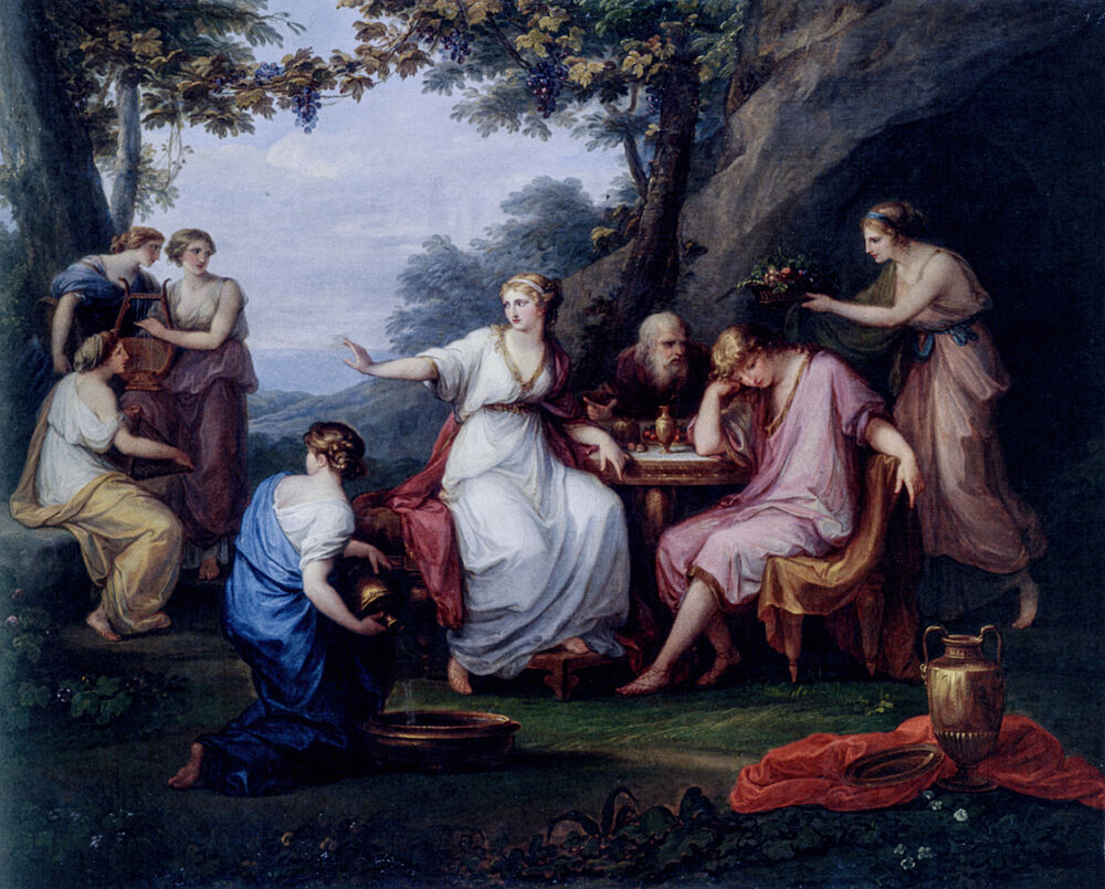 The Grieving Telemachus on Island of Calyso 1788 art print by Angelica Kauffman for $57.95 CAD