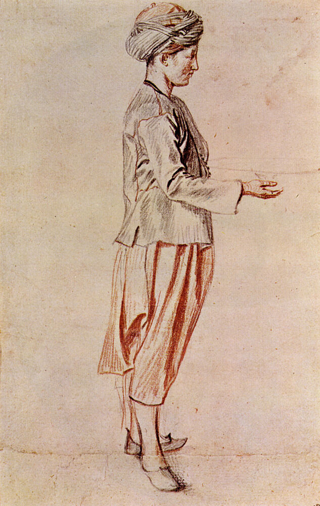 A Persian Standing 1715 art print by Antoine Watteau for $57.95 CAD