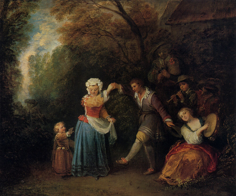 Country Dance 1706-10 art print by Antoine Watteau for $57.95 CAD