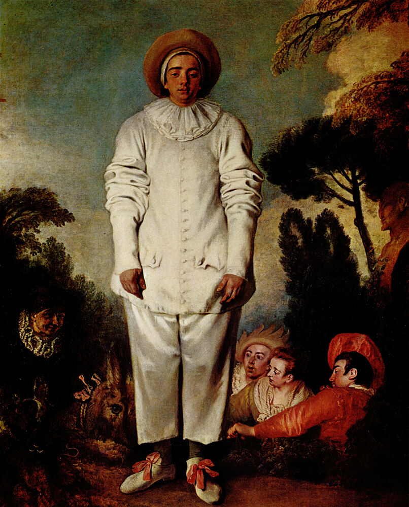 Gilles and Characters from the Commedia DellArte Pierrot Ca 1718-19 art print by Antoine Watteau for $57.95 CAD