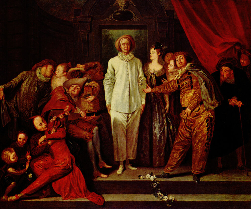 Italian Comedians 1720 art print by Antoine Watteau for $57.95 CAD