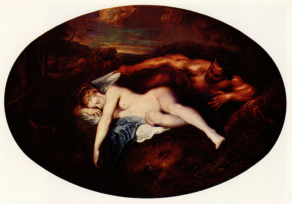 Jupiter and Antiope Ca 1712-14 art print by Antoine Watteau for $57.95 CAD