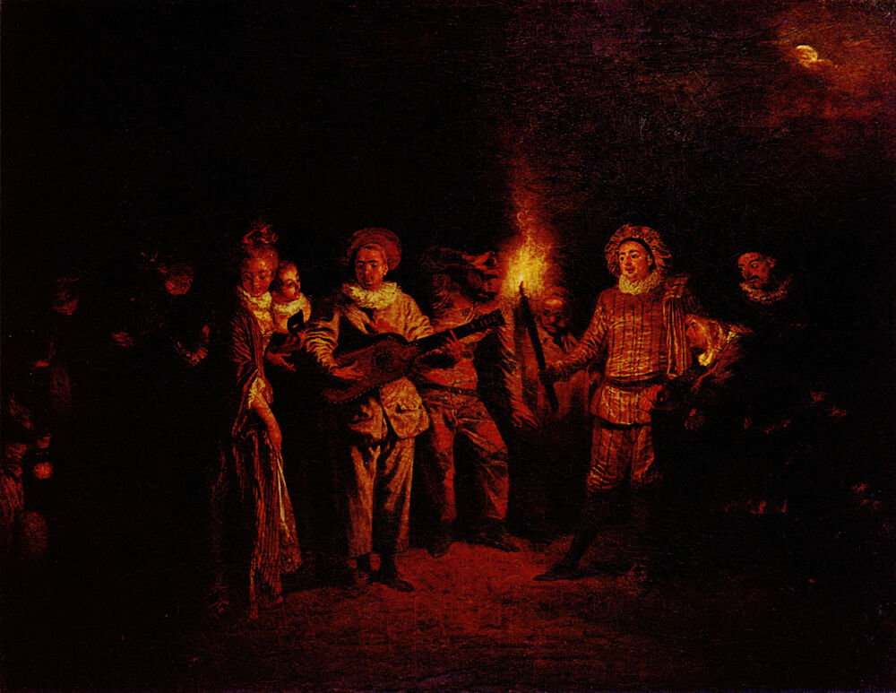 LAmour Au Theatre Italien Ca 1716-18 art print by Antoine Watteau for $57.95 CAD
