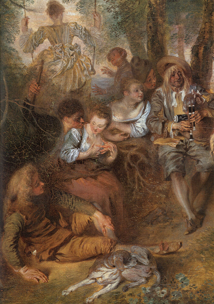 The Shepherds Detail Ca 1717 art print by Antoine Watteau for $57.95 CAD