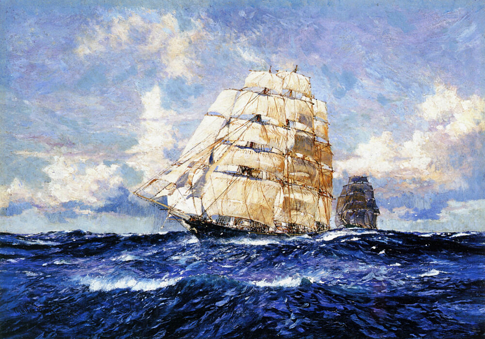 Cutty Sark and Thermopylae art print by Charles Edward Dixon for $57.95 CAD