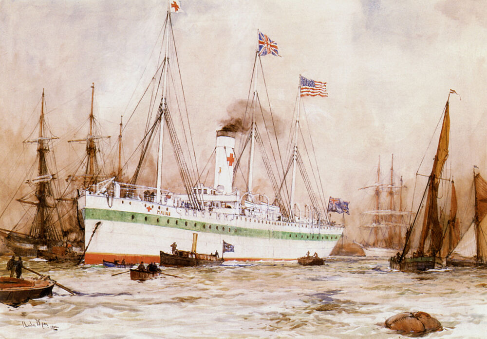 Hm Hospital Ship Maine art print by Charles Edward Dixon for $57.95 CAD