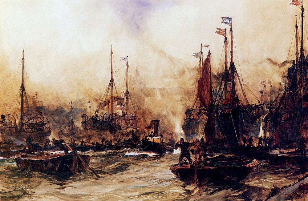 Port of London 1864 art print by Charles Edward Dixon for $57.95 CAD