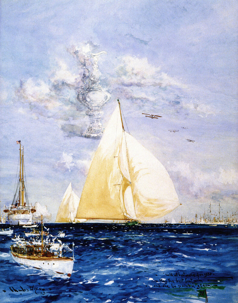 Shamrock V Running Before the Wind art print by Charles Edward Dixon for $57.95 CAD