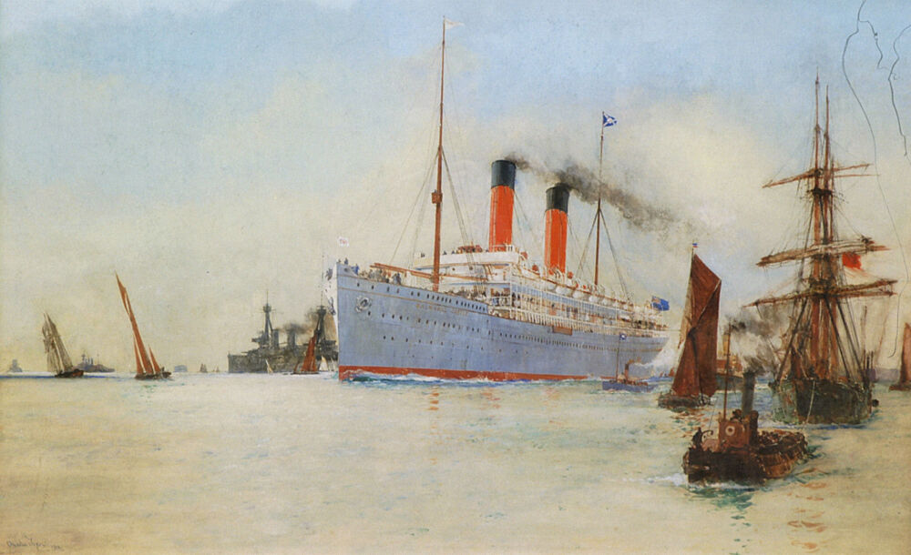 The Balmoral Castle Coming up the Solent 1910 art print by Charles Edward Dixon for $57.95 CAD