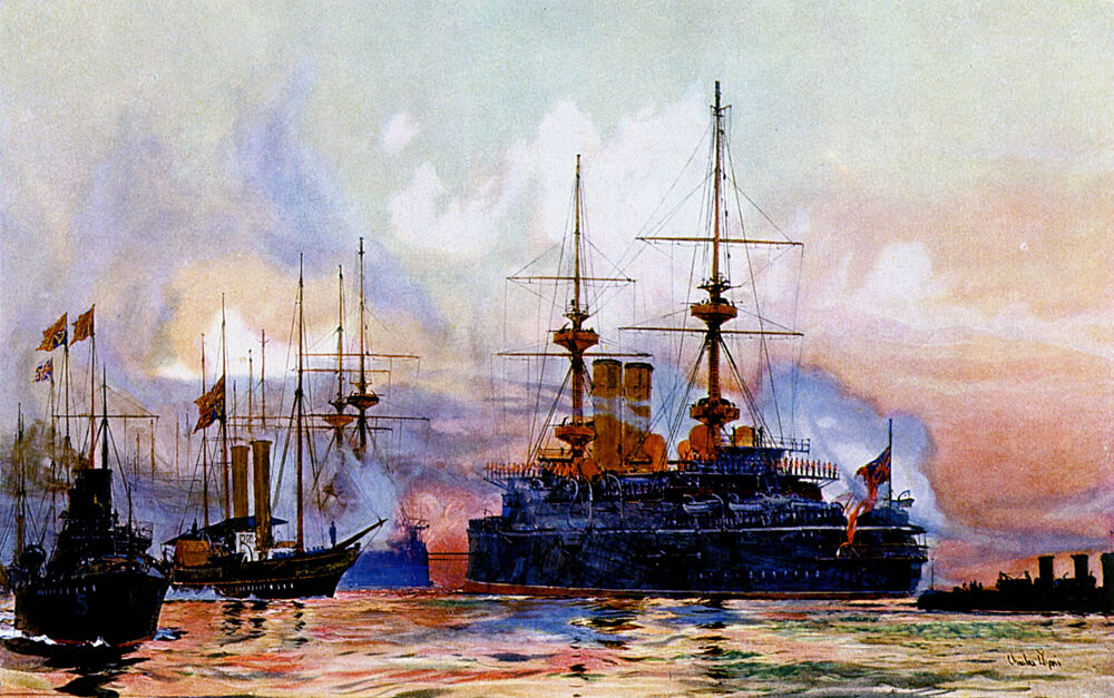 The Prince George at Spithead art print by Charles Edward Dixon for $57.95 CAD