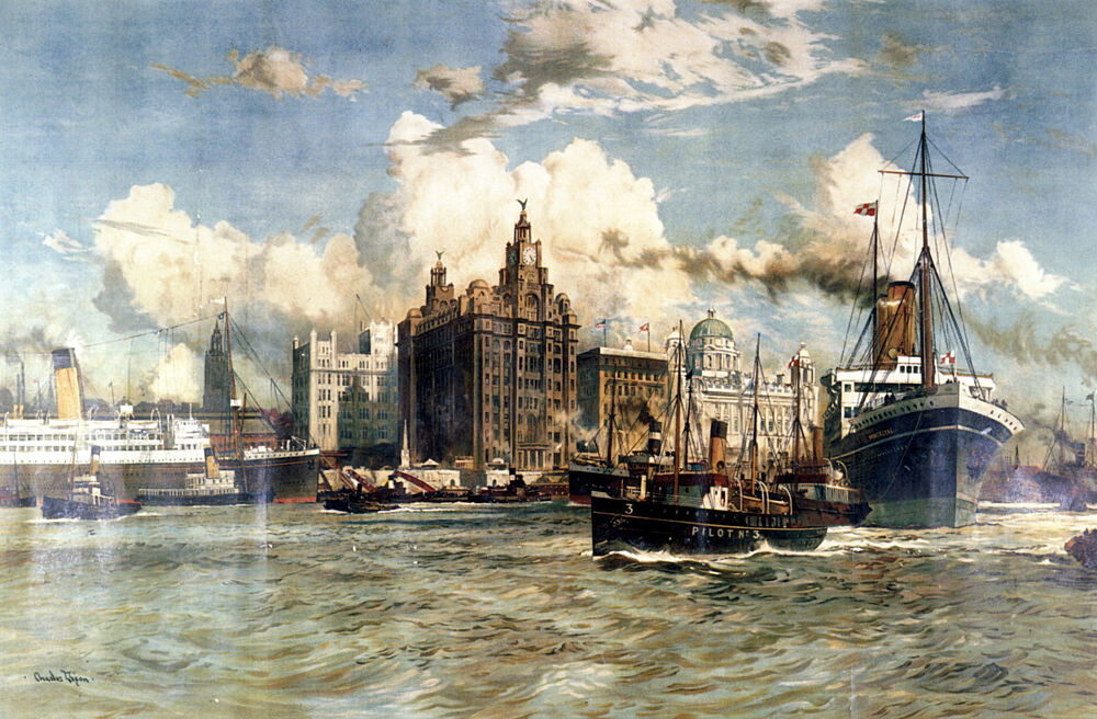 The River Mersey, the Western Gate of Empire art print by Charles Edward Dixon for $57.95 CAD