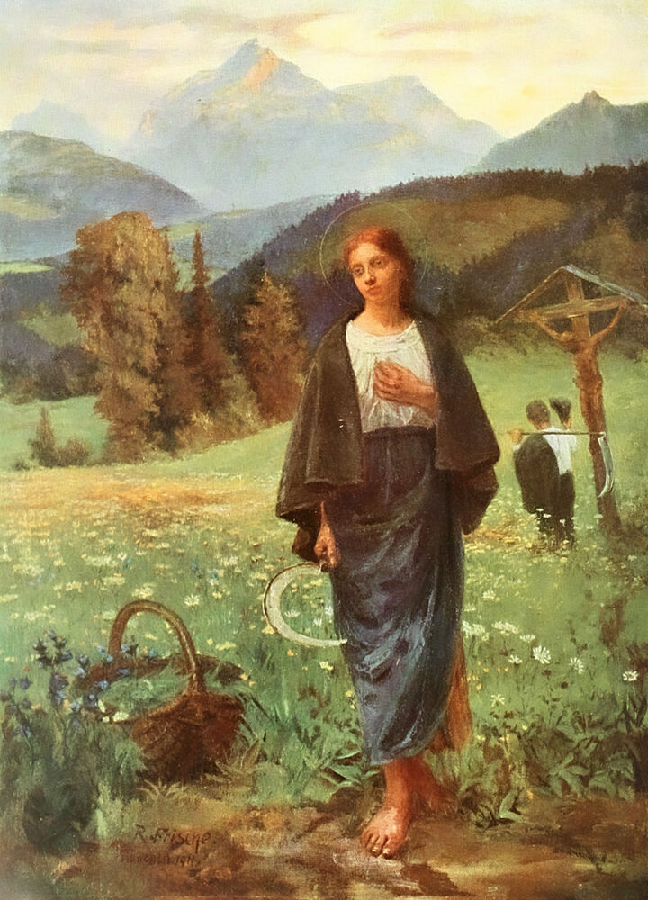 St. Notburga, Christliche Kunst 8 1911 art print by R. Frische for $57.95 CAD