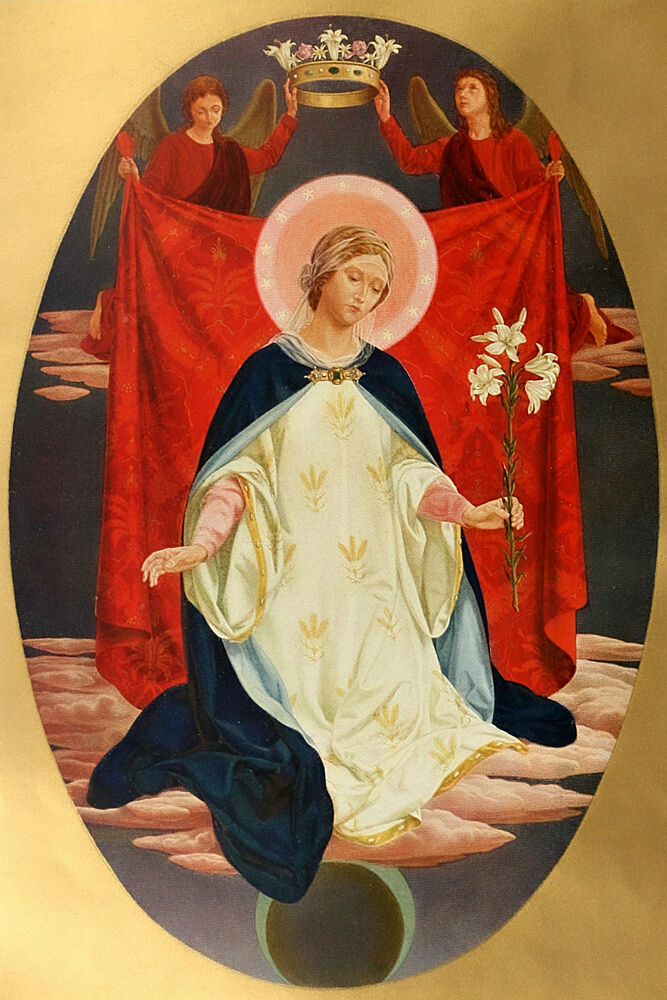 Madonna with Lilies, Christliche Kunst 18 art print by Franz Xavier Fuchs for $57.95 CAD