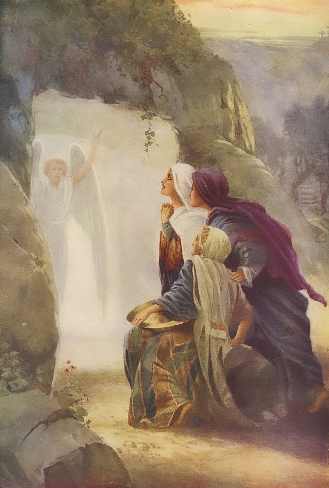 Hes Not Here, He Has Risen, the Life of Jesus C.1930 art print by W.J. Gibbs for $57.95 CAD