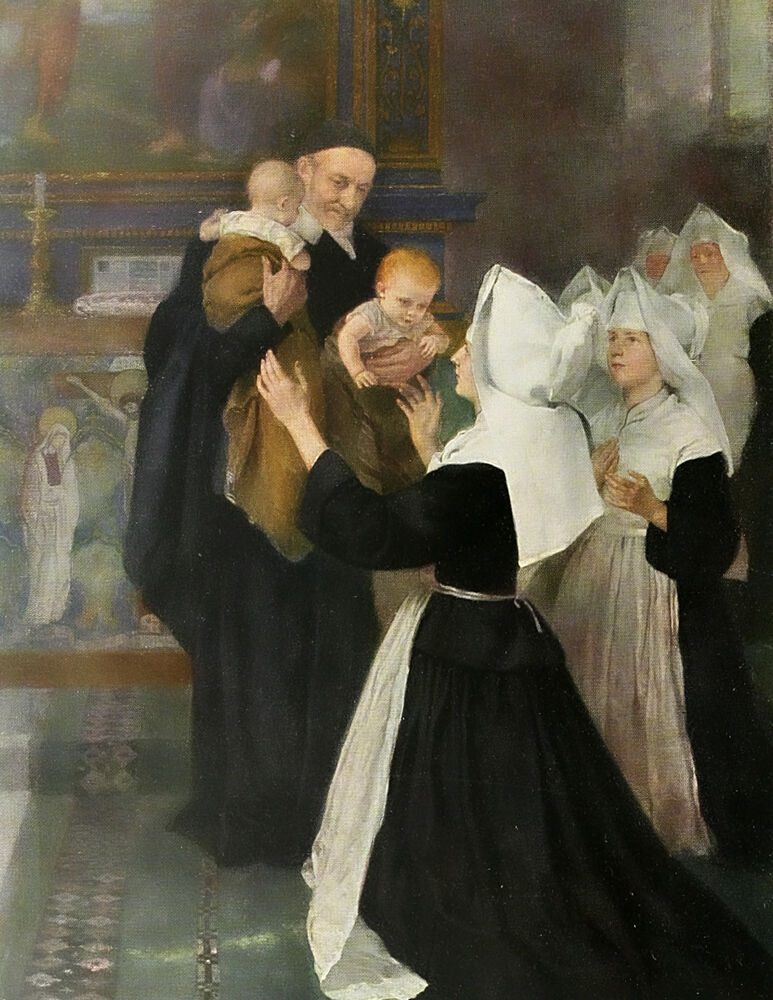 St. Vincent de Paul, Christliche Kunst 7 1910 art print by Gabriel Hackl for $57.95 CAD