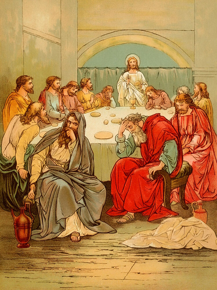 The Last Supper, Childs Life of Christ 1898 art print by Mary Lathbury for $57.95 CAD