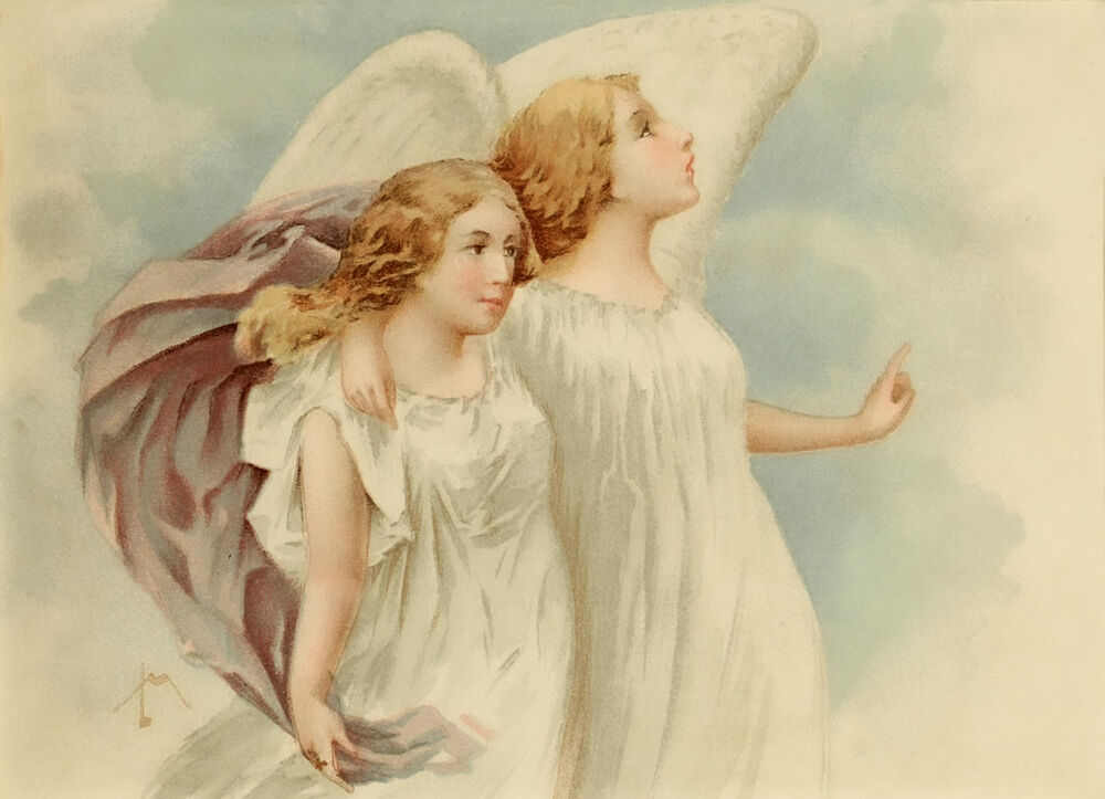 As It Is in Heaven, Easter in Heaven 1896 art print by Louis Meynelle for $57.95 CAD