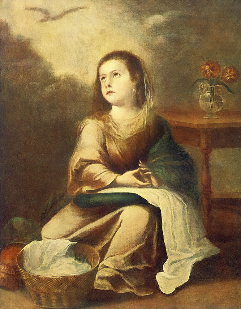 The Conception of Mary, Murillo C.1910 art print by Bartolome Murillo for $57.95 CAD