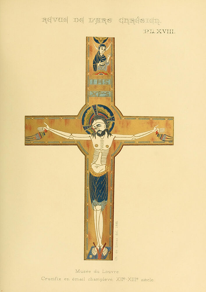 Champleve or Enamelled Cross, Revue de LArt Chretien 1857 art print by Vintage Christian Art for $57.95 CAD