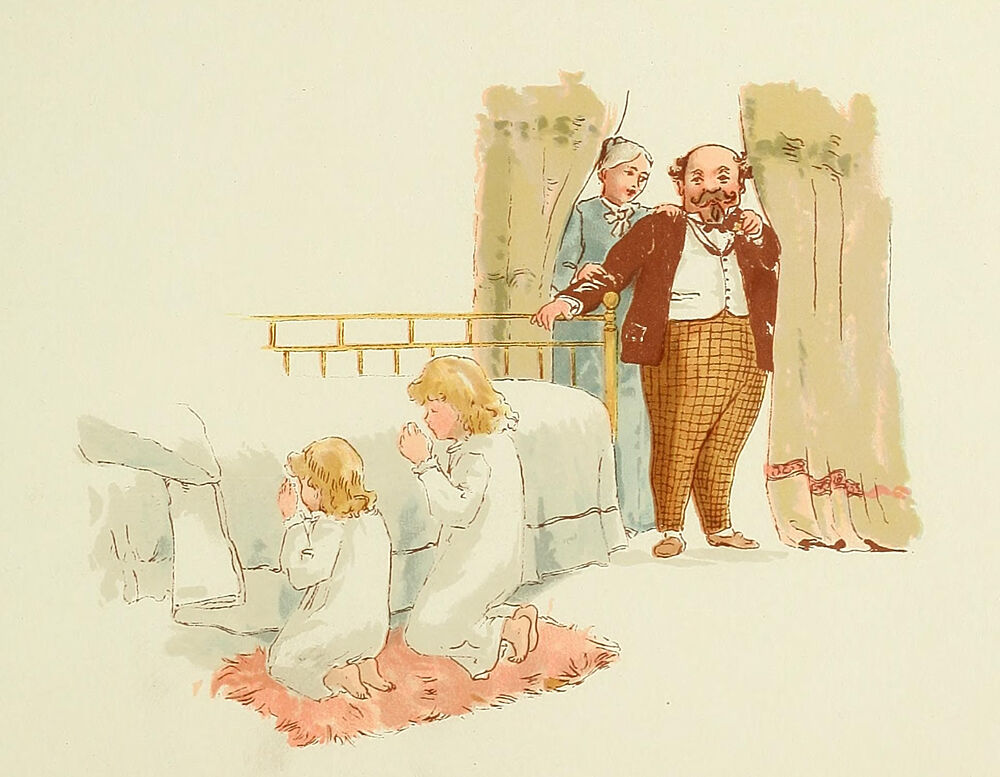 Children Praying, Vas Marriage a Failure 1894 art print by Vintage Christian Art for $57.95 CAD