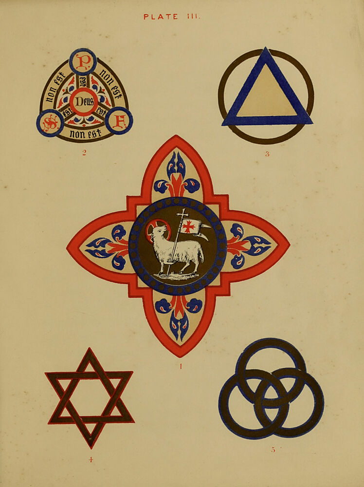 Various 3, Handbook of Christian Symbolism 1865 art print by W. and G. Audsley for $57.95 CAD