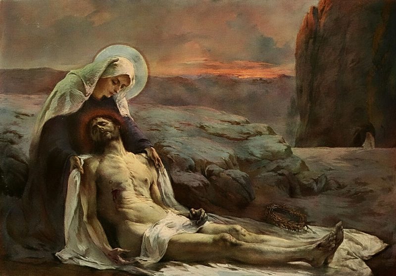 Pieta, Christliche Kunst 10 1913 art print by Josef Wagenbrenner for $57.95 CAD