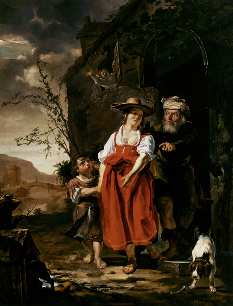 The Dismissal of Hagar Ca 1653-4 art print by Gabriel Metsu for $57.95 CAD