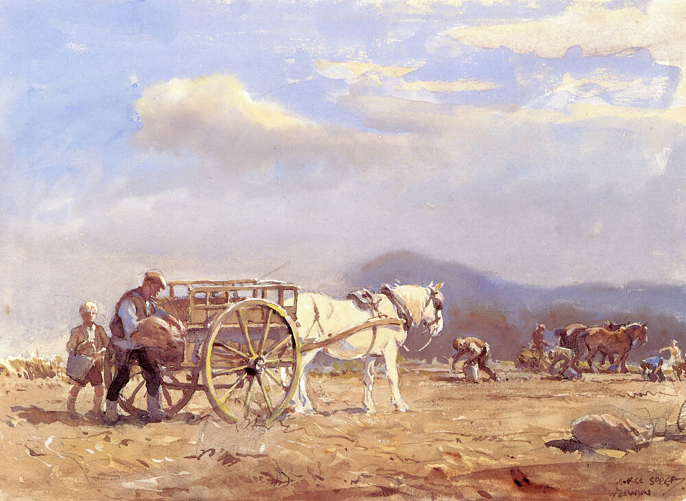 Horses in Welwyn art print by George Soper for $57.95 CAD