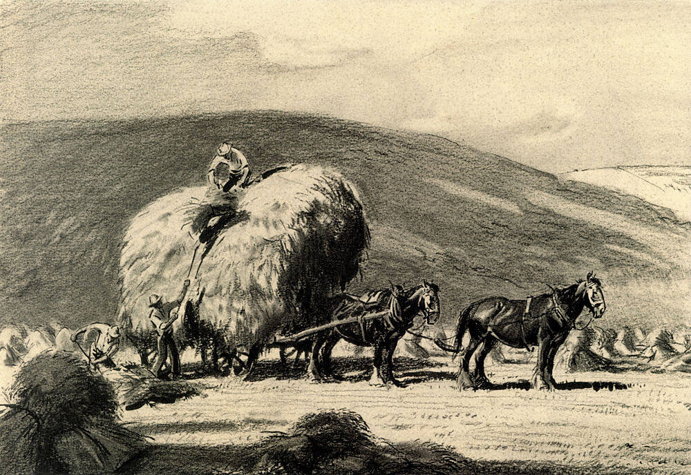 Loading Hay art print by George Soper for $57.95 CAD