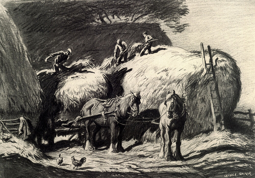 Stacking Hay art print by George Soper for $57.95 CAD