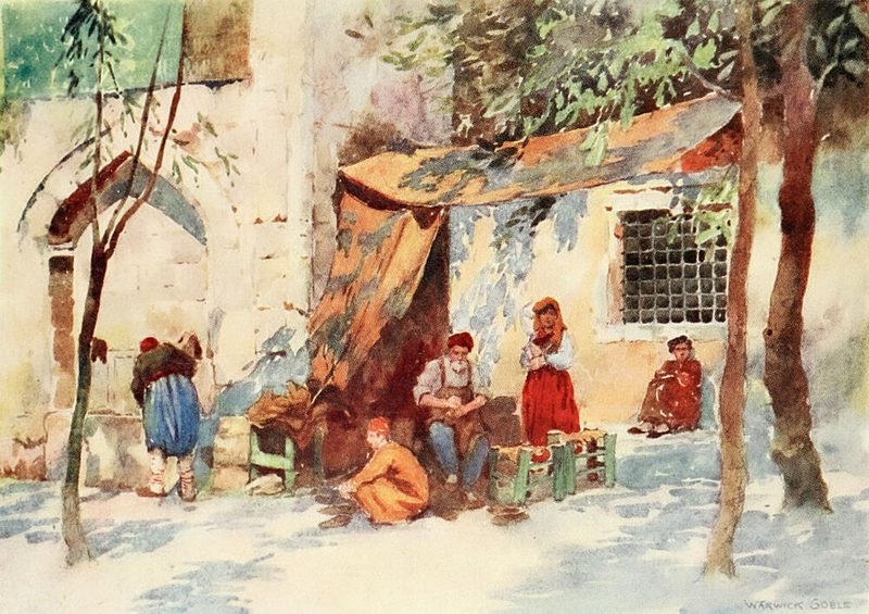 Shoemaker, Stamboul, Constantinople 1906 art print by Warwick Goble for $57.95 CAD