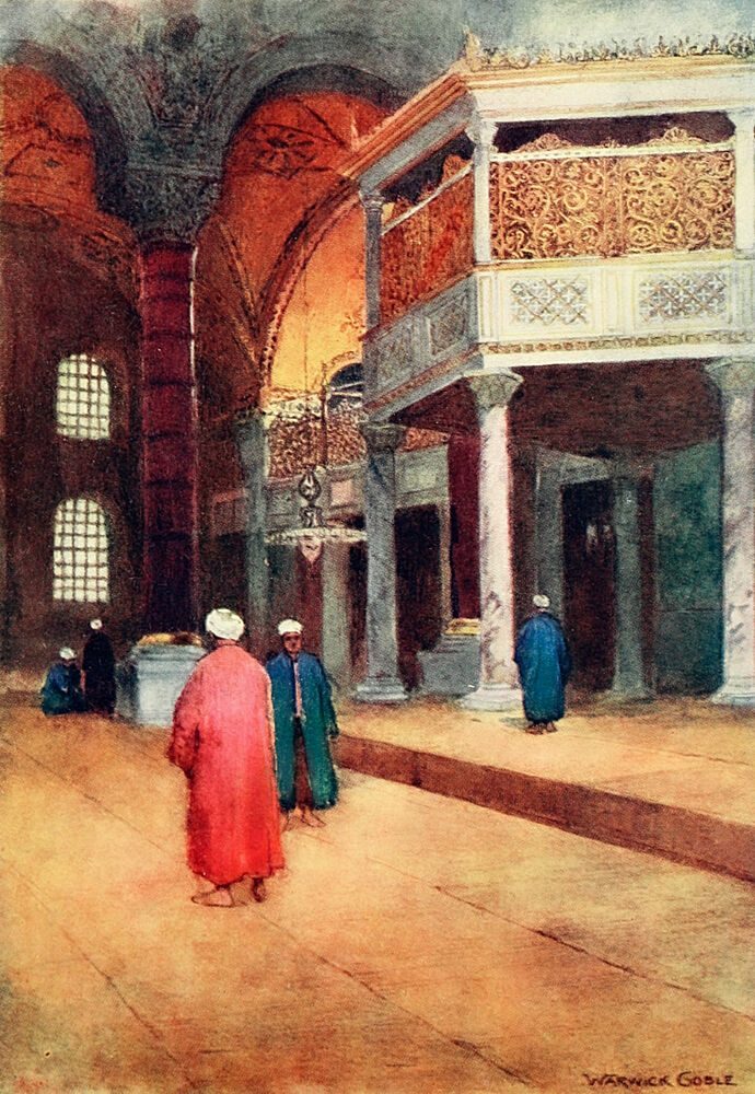 The Sultans Gallery, Constantinople 1906 art print by Warwick Goble for $57.95 CAD